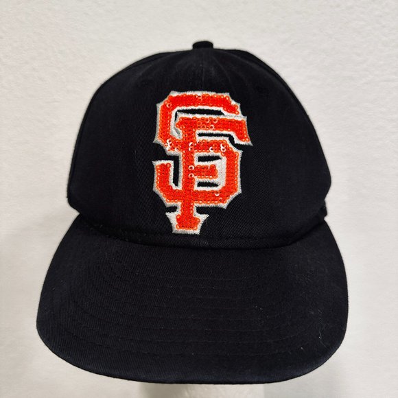 San Francisco Giants MLB Womens Baseball Cap Hat New Era Black Orange Sparkle OS - Picture 1 of 12